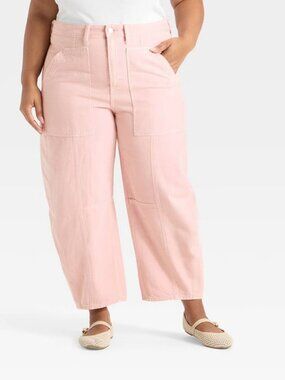 Universal Thread High Rise Barrel Leg Jeans Slim Fit Cotton Size 4R NWT